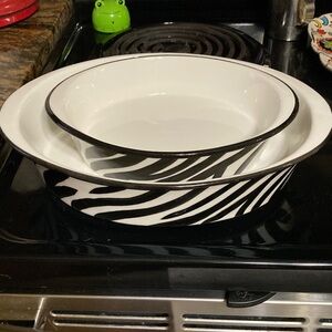 2 New Zebra Casaerole Pans